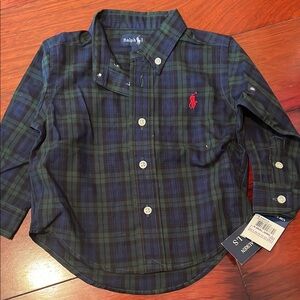 Ralph Lauren Kids Plaid Shirt - Green and Blue